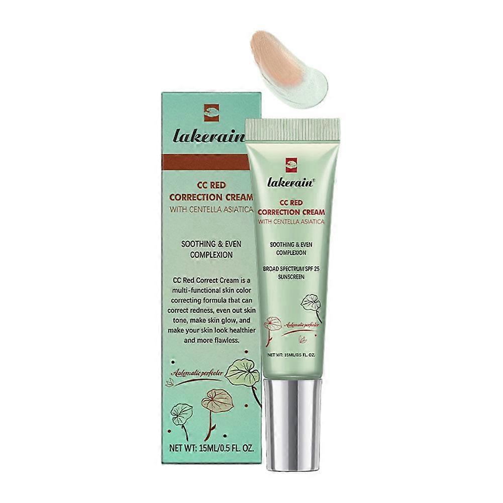 Crema CC Centella Asiática 15 ml Base de maquillaje multifunción Prebase Ilumina y oculta poros Look nude ligero Todo tipo de piel