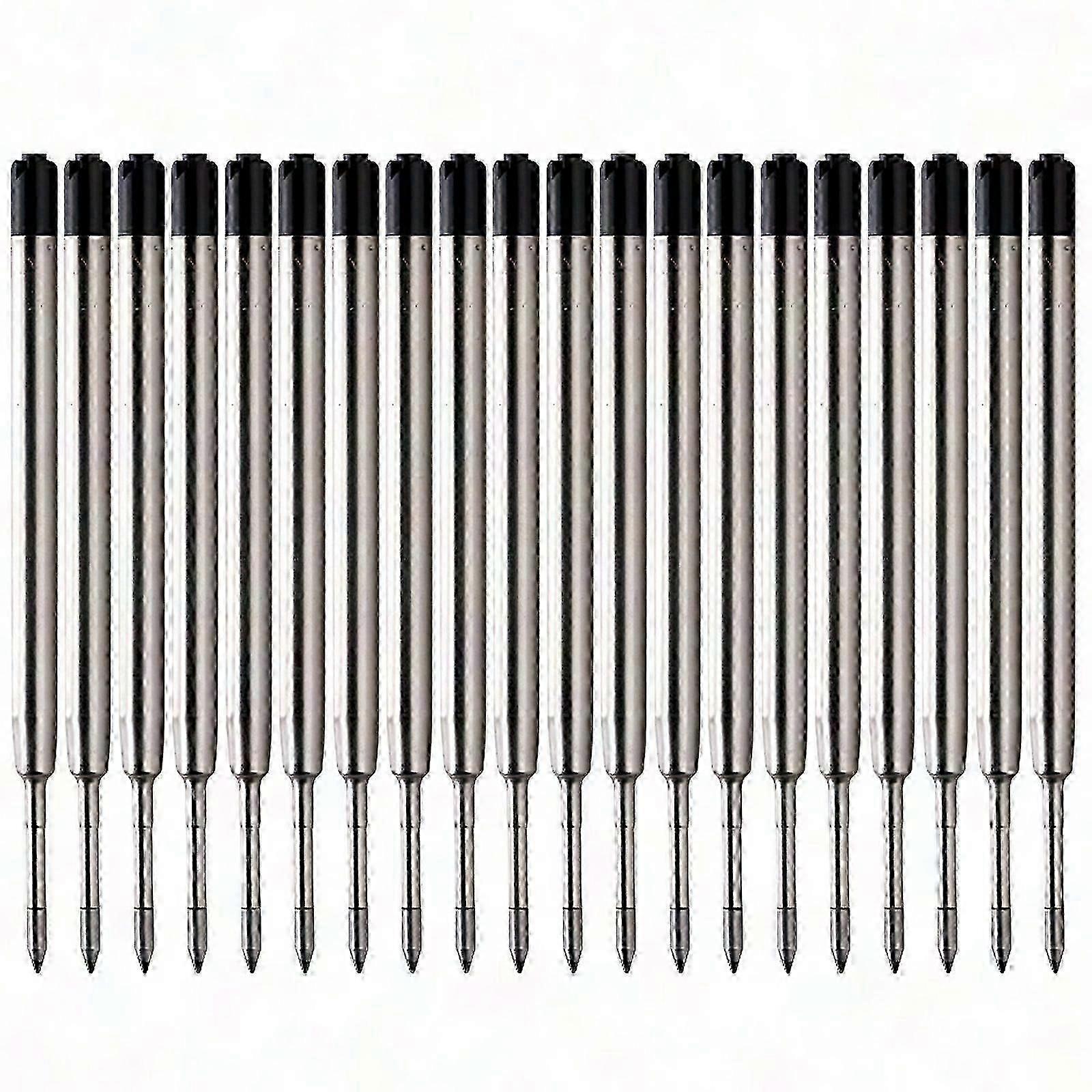 20 قطعة من عبوات أقلام الحبر الجاف متوسطة الرأس سوداء اللون مقاس 3.9 بوصة لأقلام باركر
