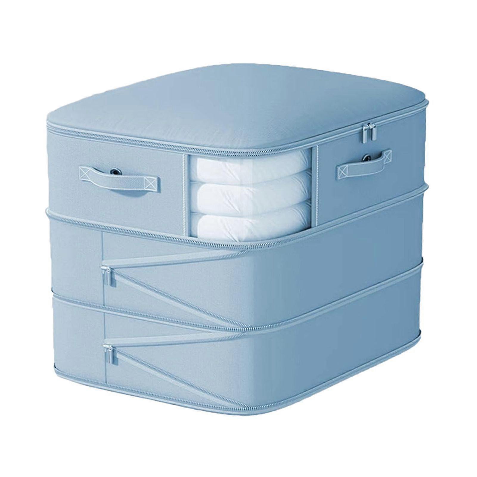 Clothes Storage Bag Zipper Closure Large Capacity Moisture-Proof Space Saving Blankets Comforters Self Compression Organizer