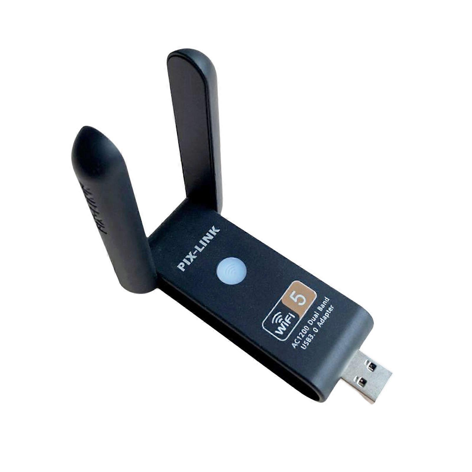 Dual Band USB WiFi Adapter with Speed 1200Mbps 2.4G 5G Long Lasting for Windows10/8.1/8/7/XP for Mac