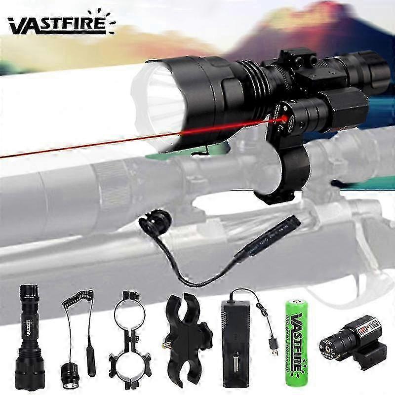 Rouge / vert / blanc Lumière Chasse Lampe de poche Red Dot Sight Scope Tactical Led Torch Pressure Switch Mount pour Détecteur de chasse 26s