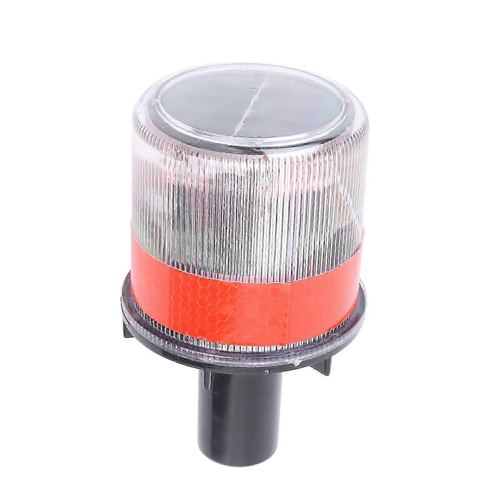 25-26 Solar Traffic Warning Light LED Waterproof Easy Move Traffic Flasher Emergency Light for Roadworks Sentry Boxes Fences