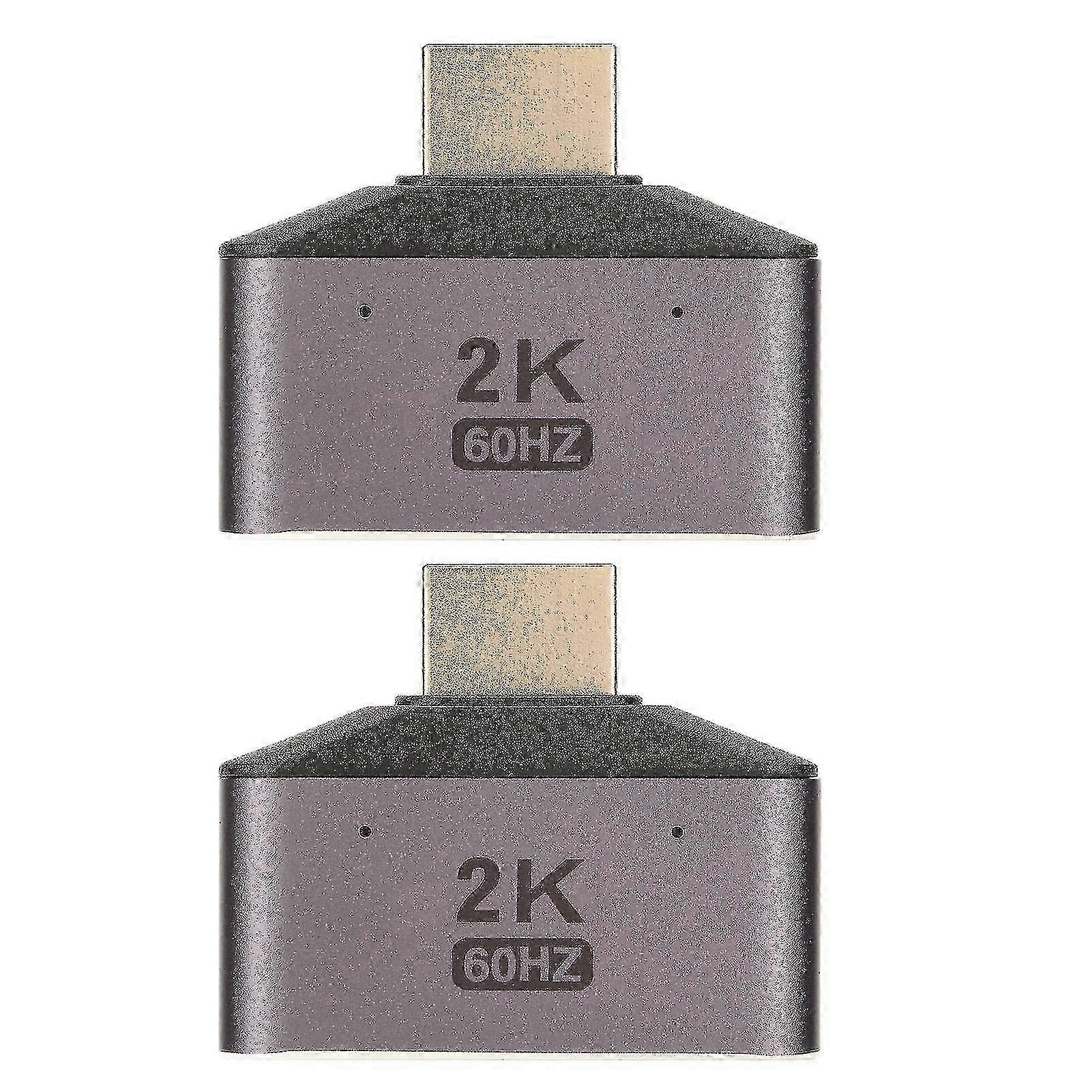 HD Multimedia Interface 1 to 2 Adapter Male to Dual Female 2K 60Hz Video Splitter with Indicator Light 2pcs