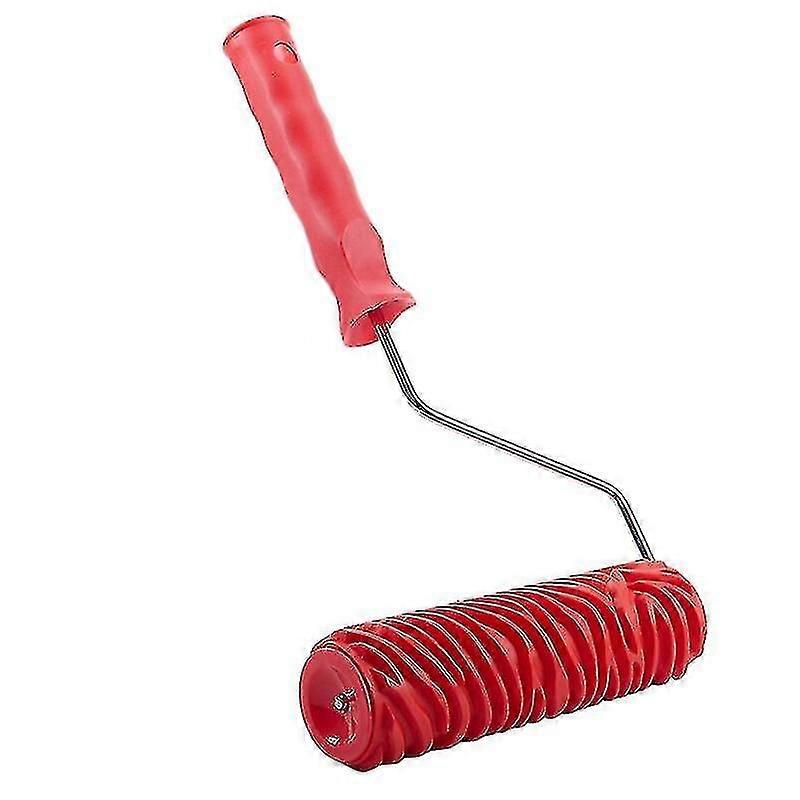 7 Inch Embossed Zebra Stripe Painting Roller With Handle For Wall Decoration