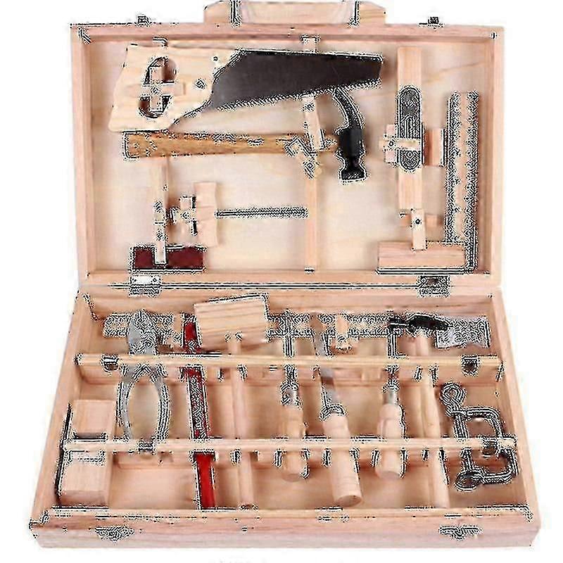 Christmas Xmas Children's Maintenance Wooden Toolbox Toy Simulation Disassembly Multi-function Woodworking