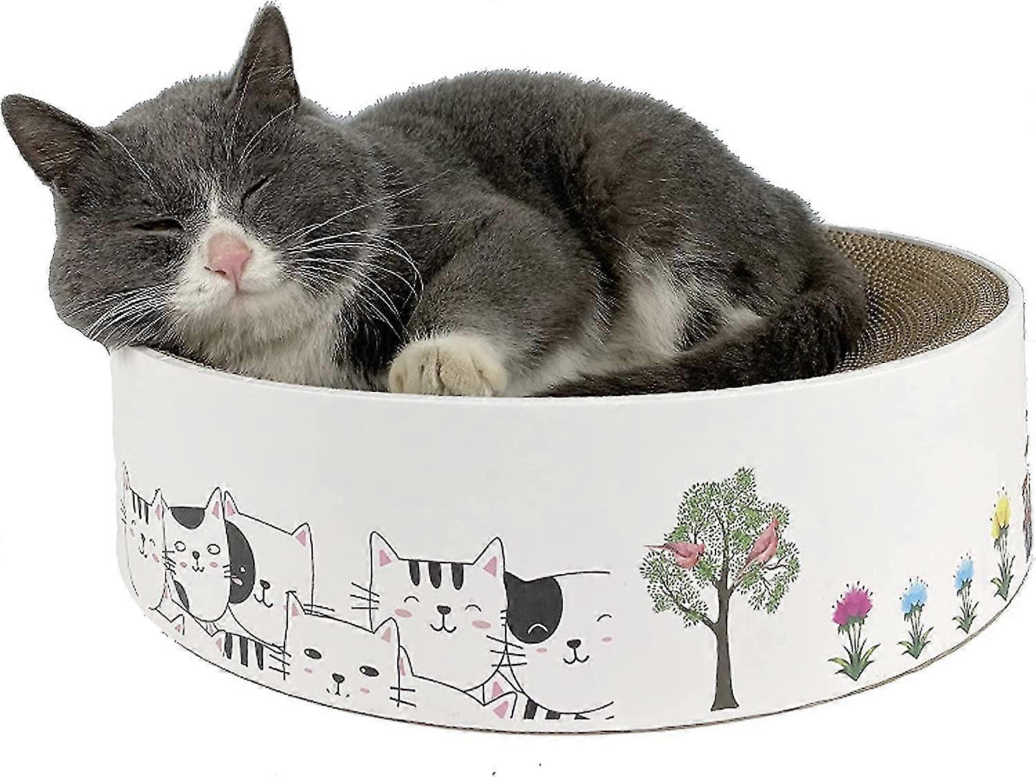 Cat Scratching Post, Round Corrugated Paper Cat Scratching Post, Multifunction High Density Cat Scratc