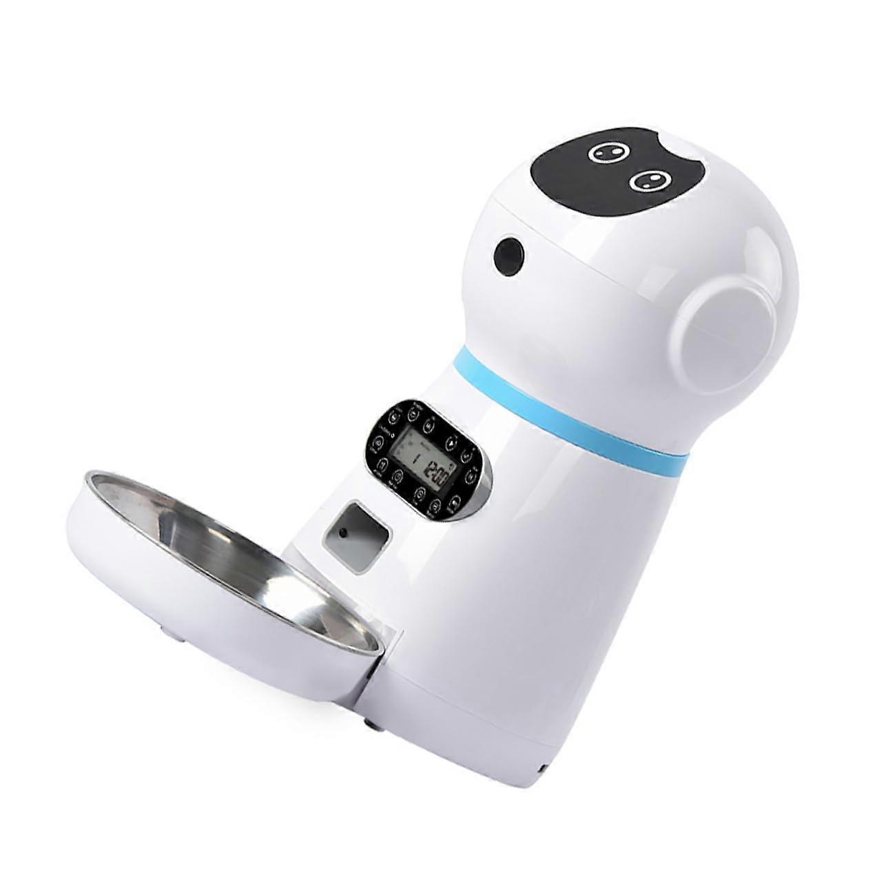 Timed Automatic Cat Feeder Large Capacity Timer Voice Recorder For Cats And Dogs Smart Pet Feeding Bowl Stable Design