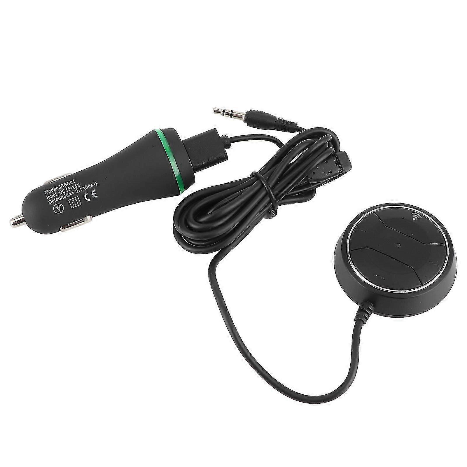 Wireless Bluetooth V4.0 Car Kit NFC Handsfree Call Music Receiver Player 3.5mm Aux Port