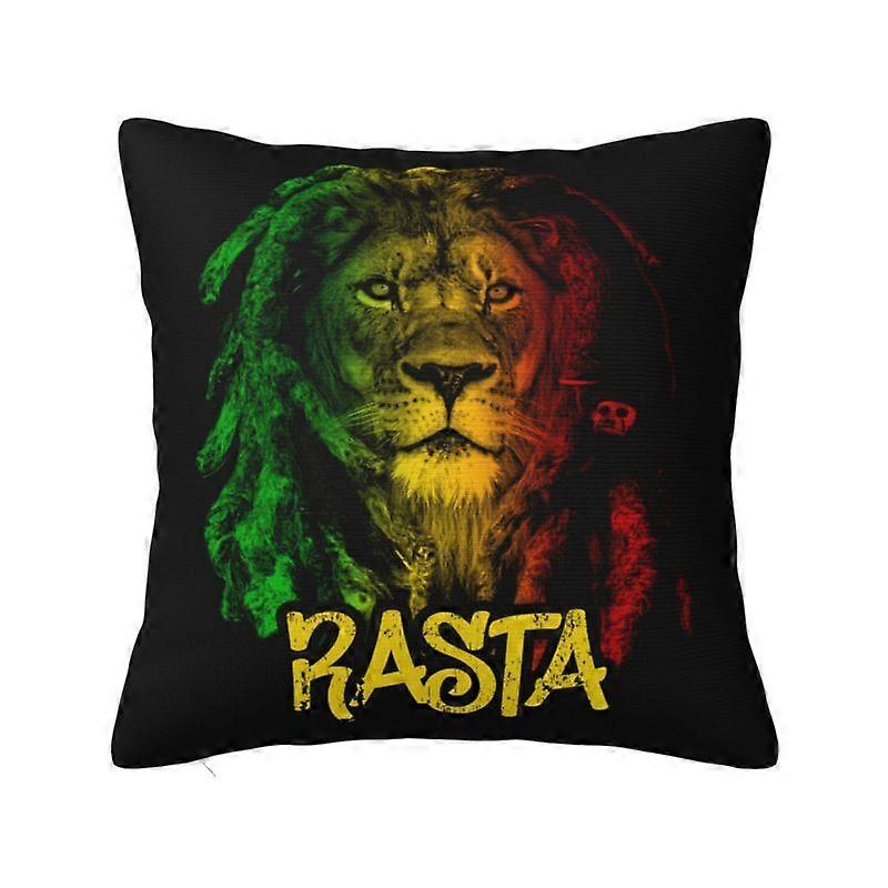 c587ジャマイカ国旗ラスタスロー枕カバーホーム装飾ジャマイカプライドクッションカバーソファチェアスクエアポリエステル枕カバーkjs587