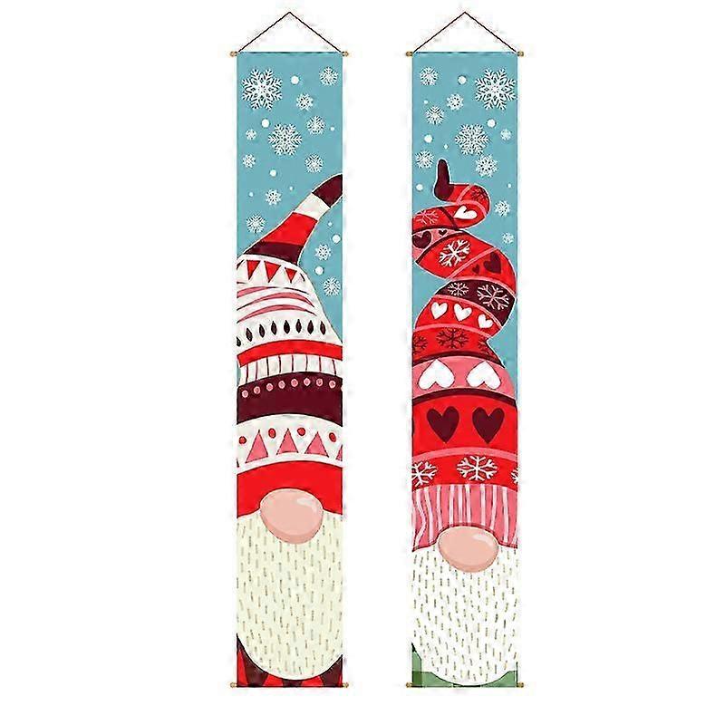 クリスマスバナークリスマスの雪だるまはクリスマスの装飾のためにぶら下がっています