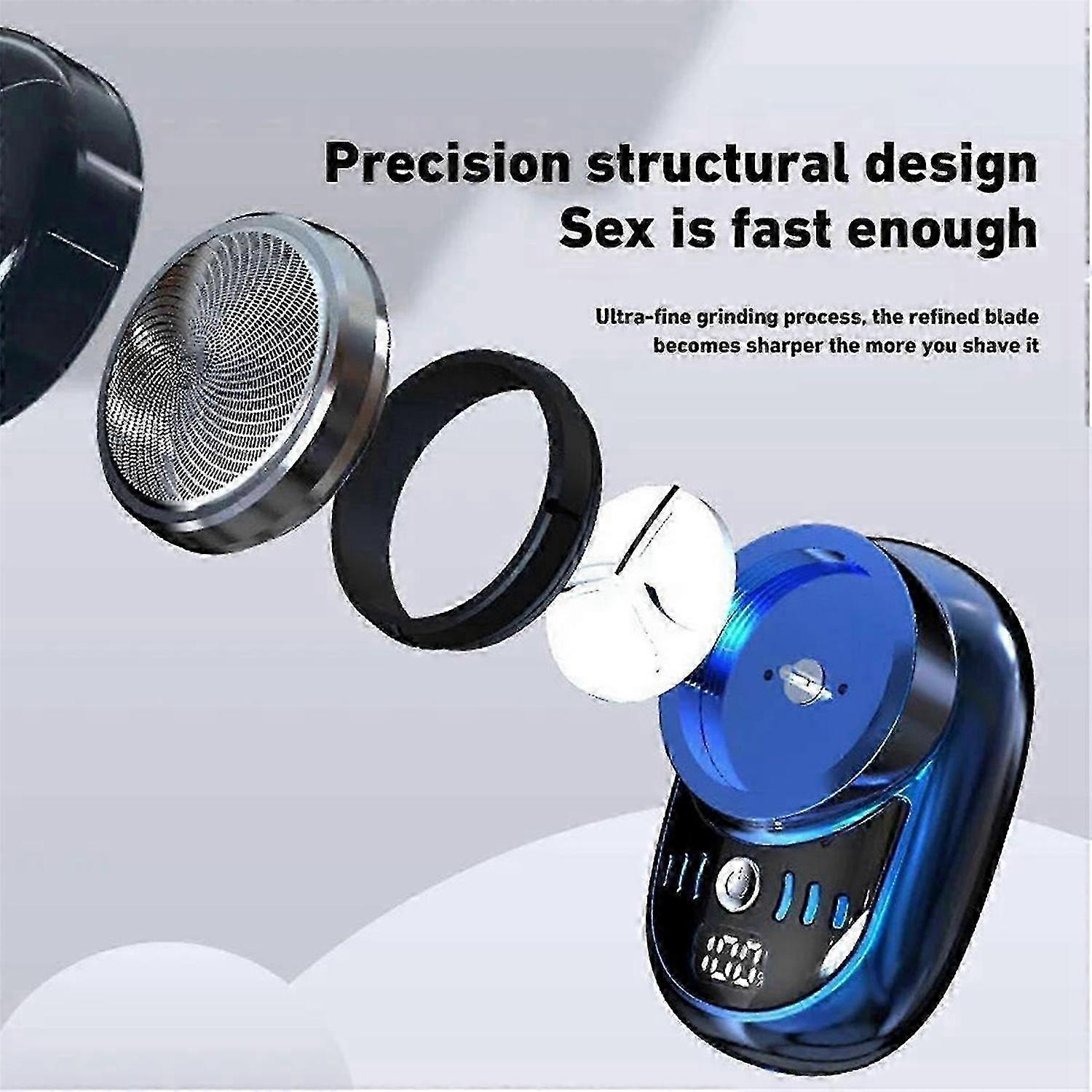 Digital Display Men Travel Detachable Shaver Beard Hair Trimmer,C