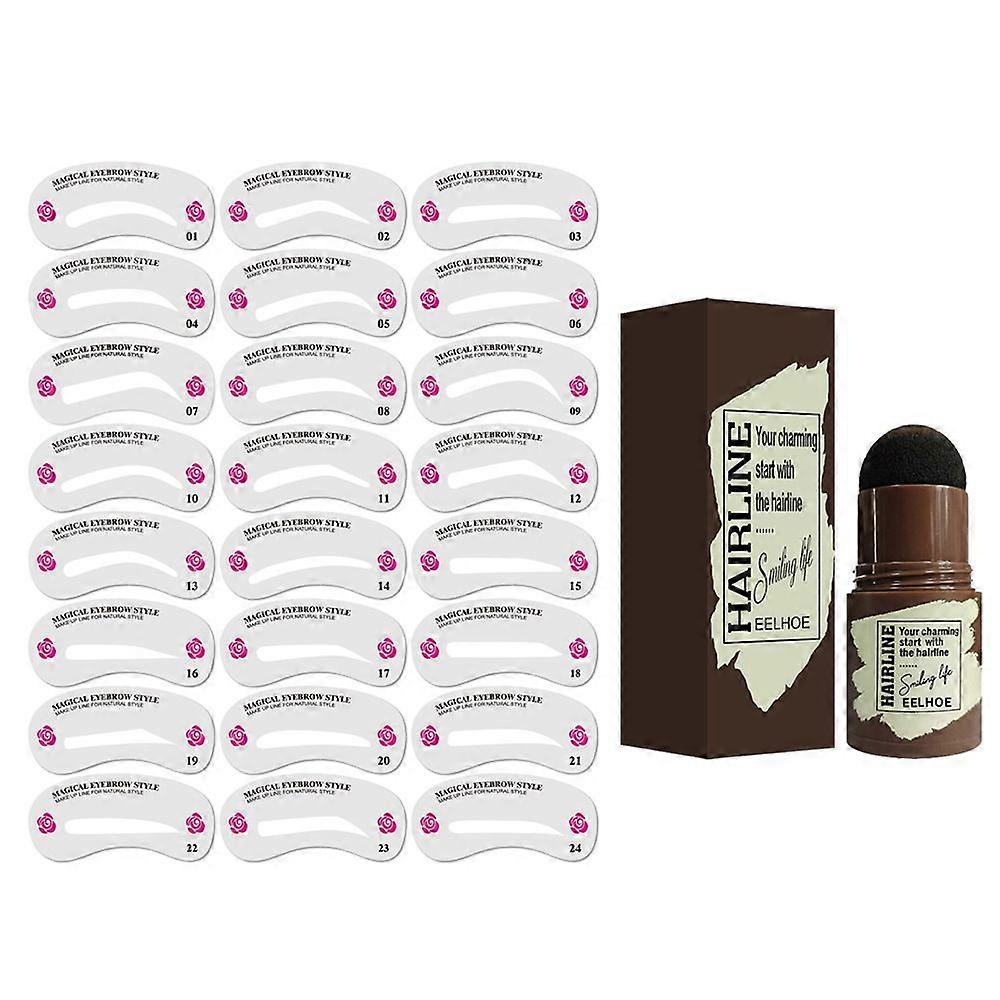 Hairline Eyebrow Print (Black Plus Eyebrow Stencil)