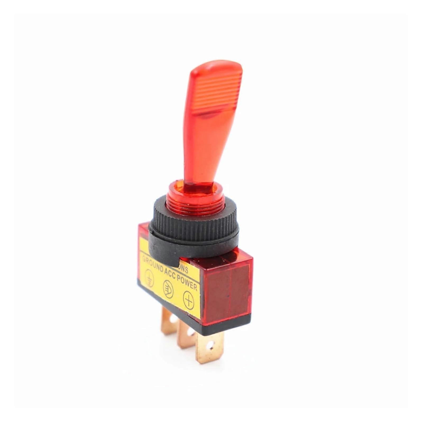 Car Toggle Switch 12V Illuminated Red Rocker 20A, 1 Piece With Light
