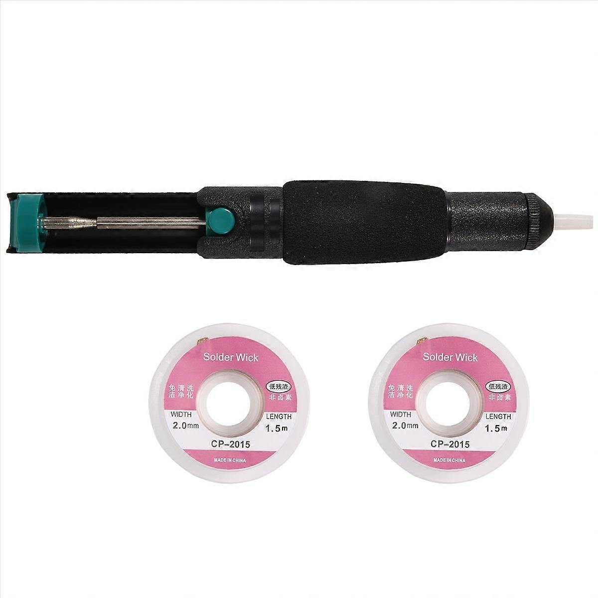 Solder Wick & Desoldering Pump Solder Sucker & Desoldering Wick 2pcs Solder Braid (2mm Width, 1.5m L