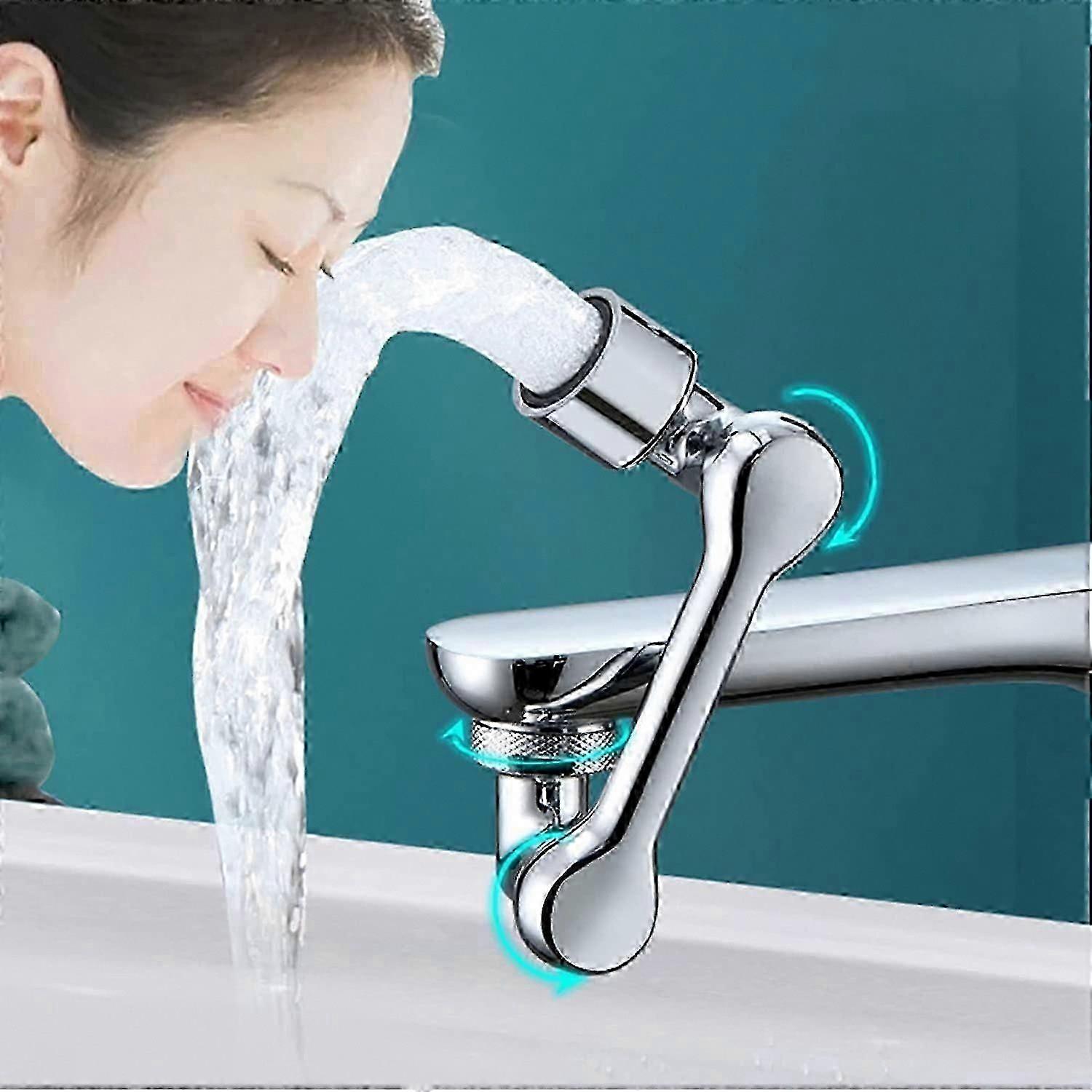 Rotatable and splash resistant faucet extension multifunctional