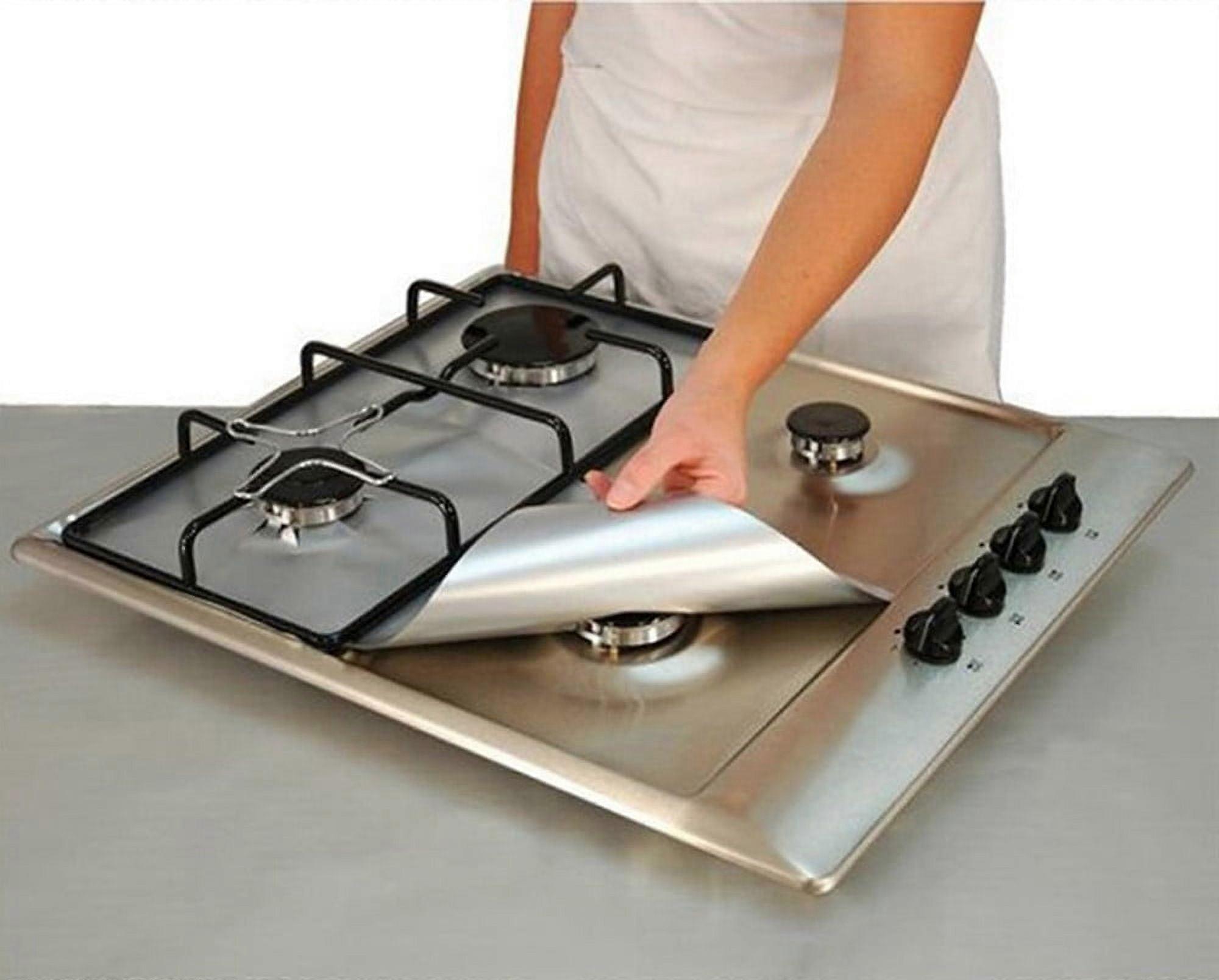 VOSS 2PCS Universal Stove Burner Covers Protector Sheets Oven Liner Reusable SL