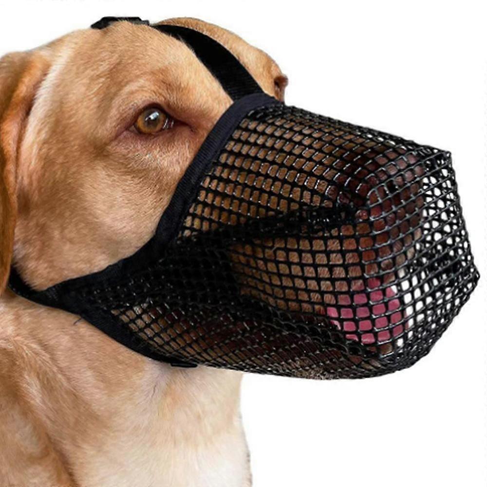 AIXING Mesh Dog Muzzle Air Mesh Drinkable Pet Muzzle Breathable Muzzles for Biting Chewing Dog Muzzles for Small Medium Large Dogs noble