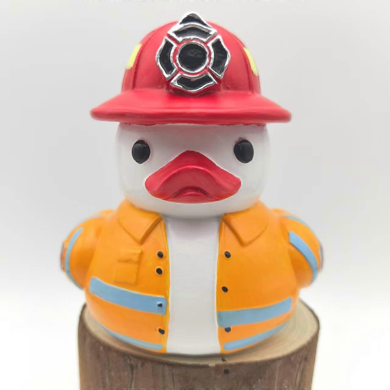Creative detective duck doctor duck chef duck fire duck home desktop statue ornaments resin crafts