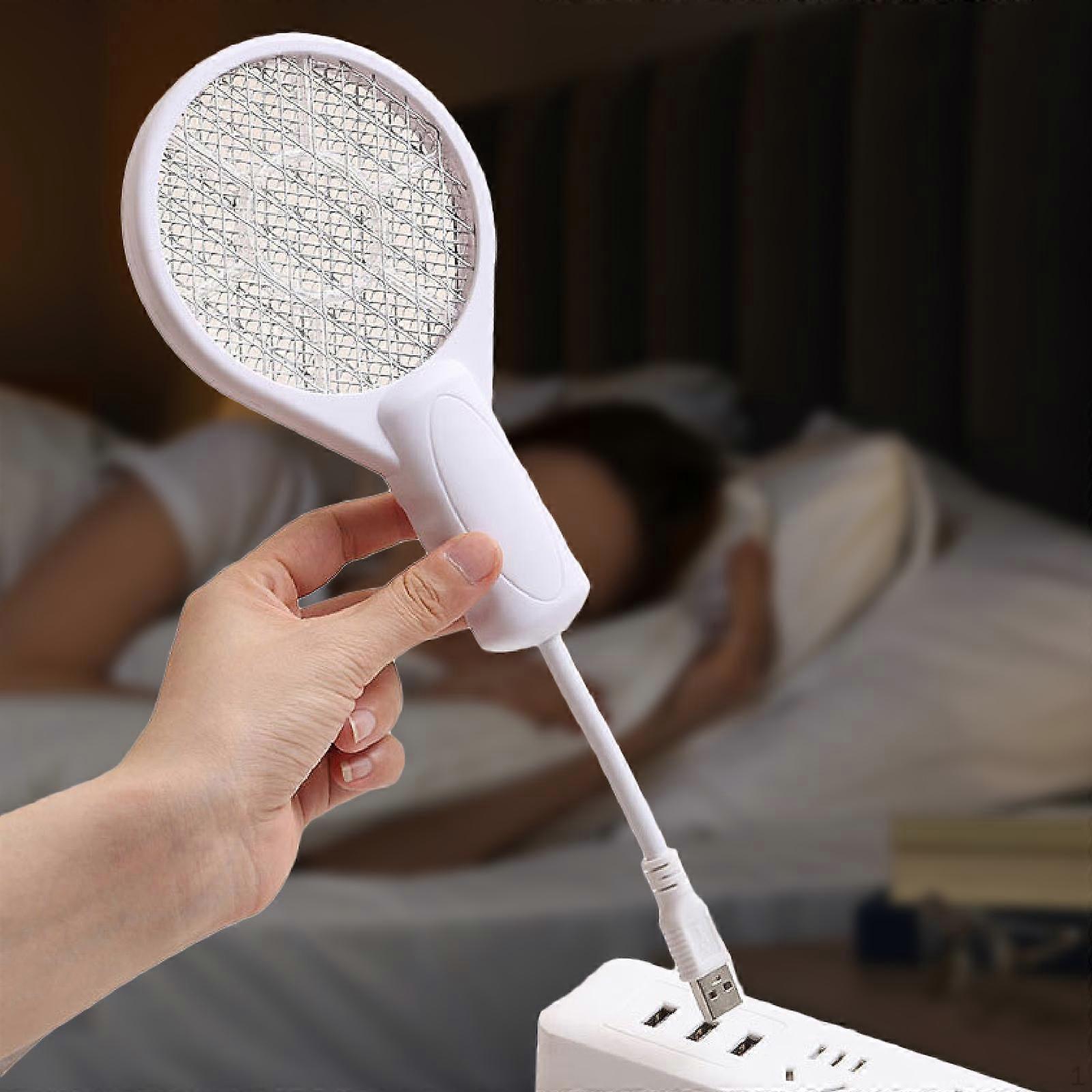 Electric Fly Swatter Racket with 5 Layer Mesh for Traveling Kitchen Office