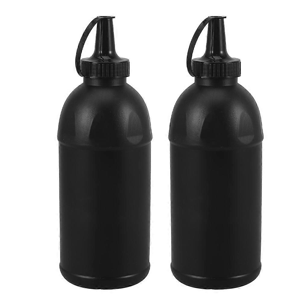 2Pcs Toy Bead Storage Bottle for Storage Use Black Plastic Reusable Holder