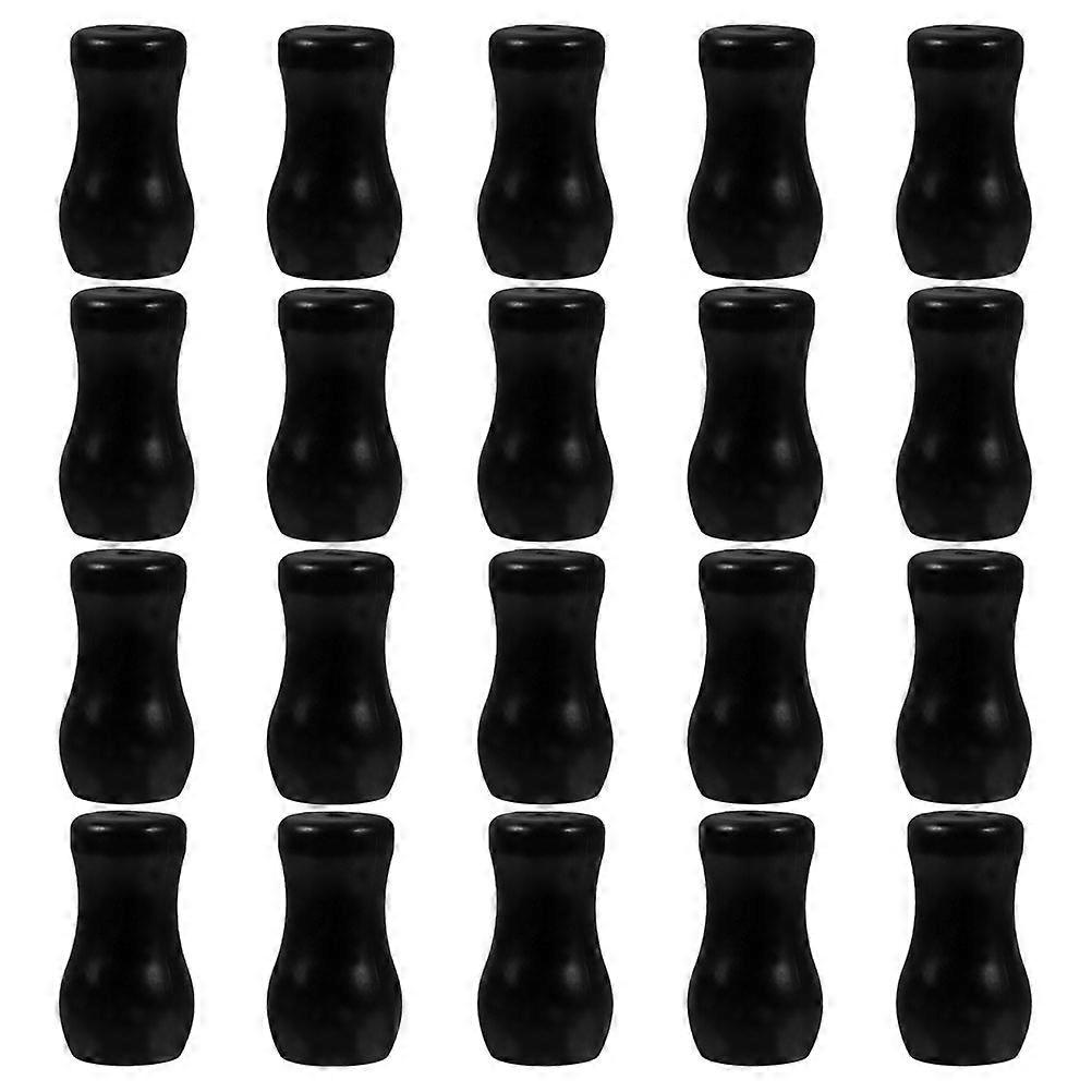 Black Blind Pull Cord Knobs PVC Material for Window 20Pcs Set