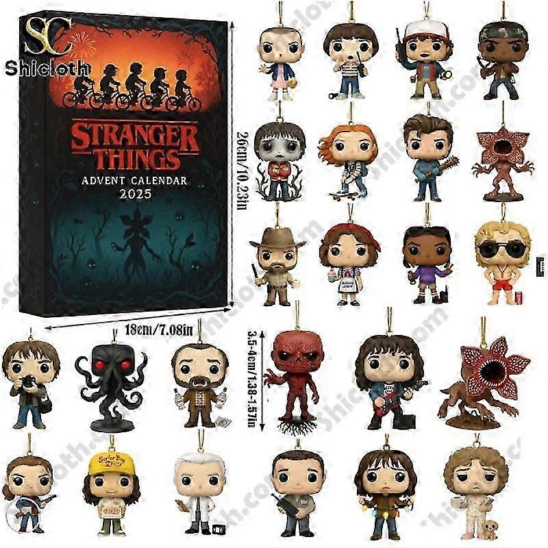 2025 Str0nger Th1ngs Advent Calendar: 24 Days Countdown Blind Box Christmas Decorations In Acrylic