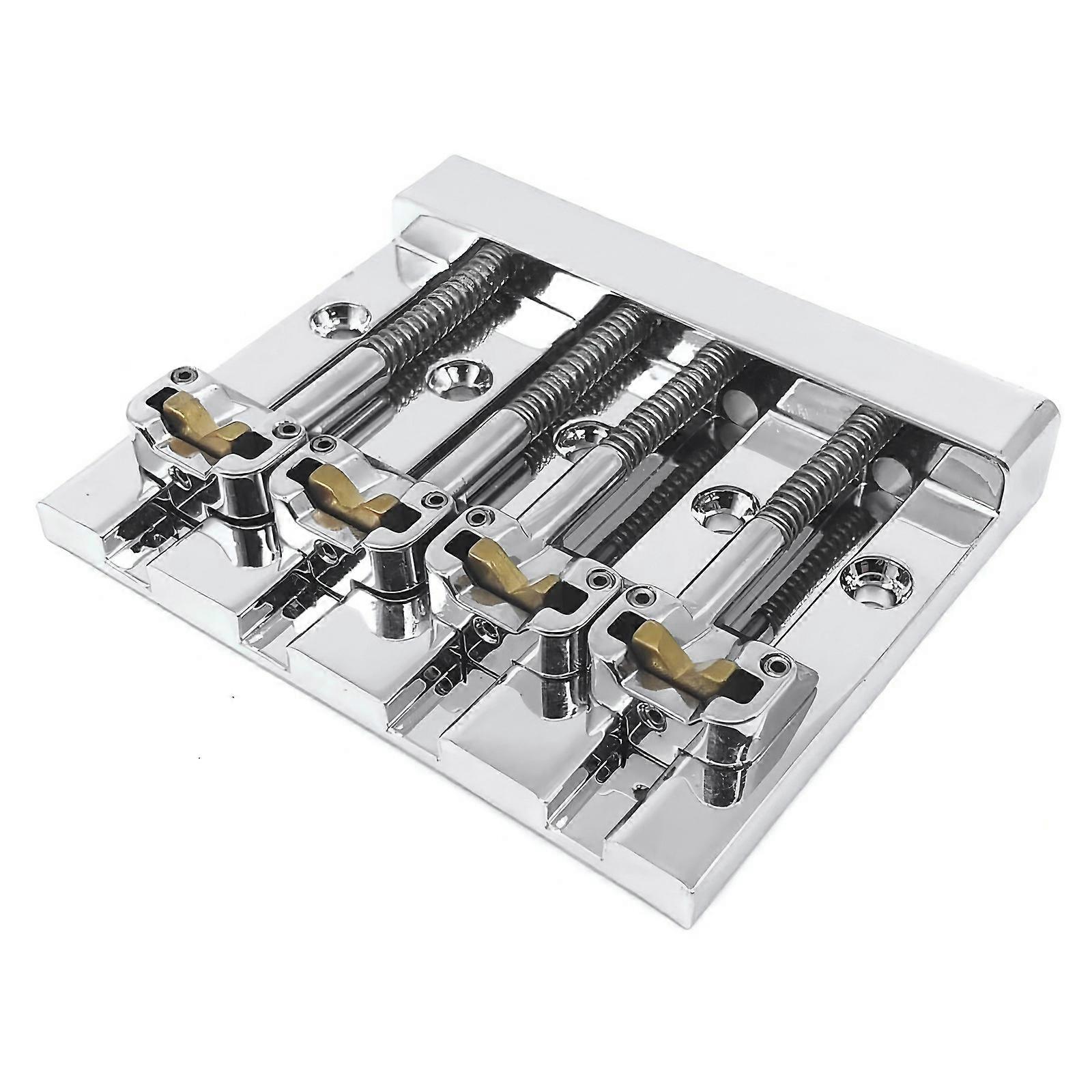 Metal Bass Bridge Drop in Replacement Guitar Bridge Repairing Part Suitable for Enhancing Resonance and Sustain Multicolor