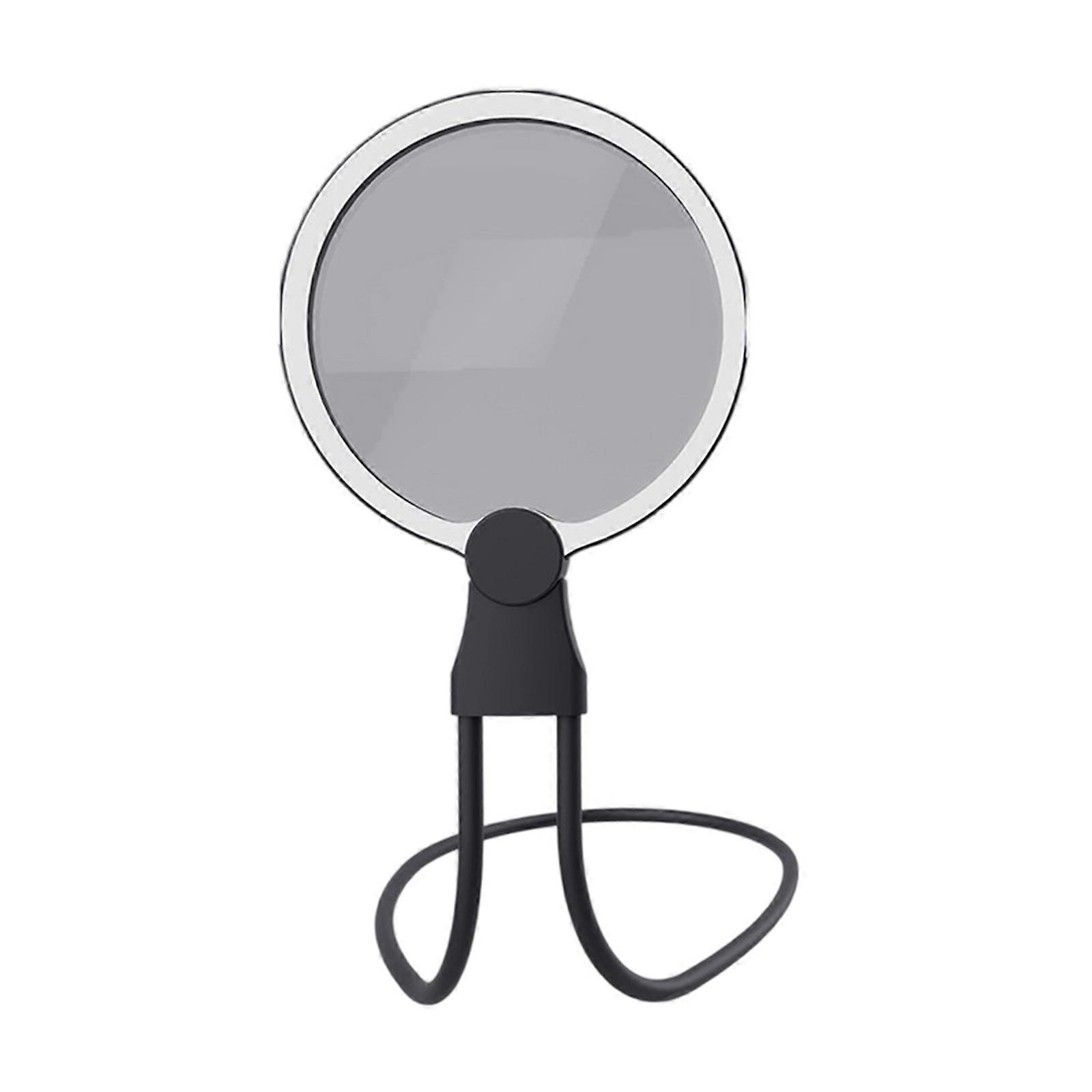 3X Illuminated Lighted Magnifier Hanging Neck USB Magnifying Glass with 24 LED Light for Senior Reading Inspection Coin Multicolor