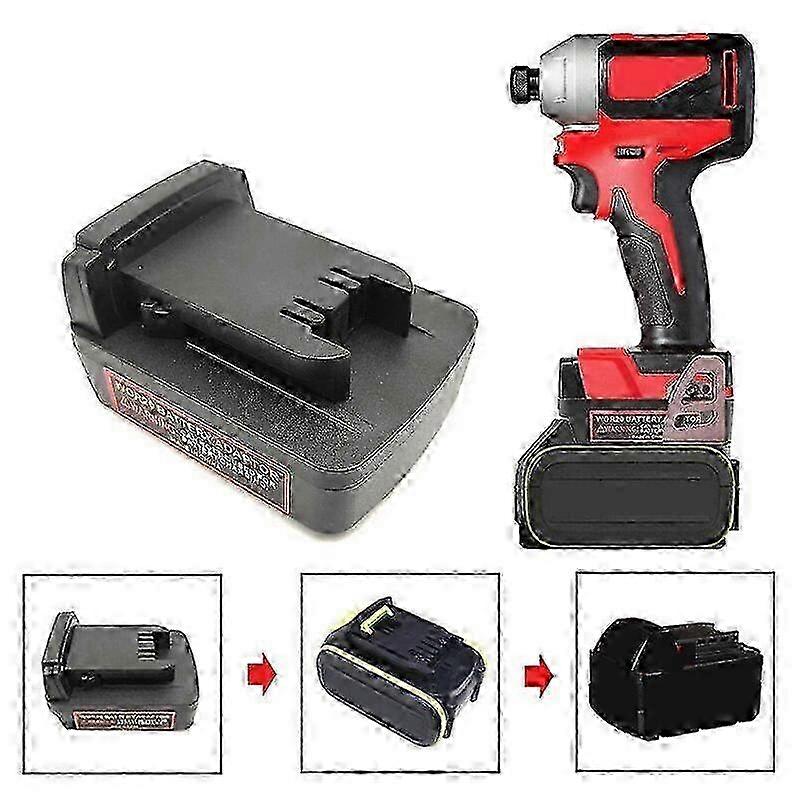 w Adapter for Worx 20V 5Pin Li-ion Battery Convert To for Milwaukee 18V Power Tool