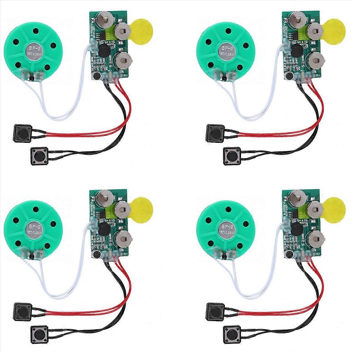 4X DIY Voice Module Card 4 Minutes Recording Playback Voice Sound Chip Voice Greeting Card