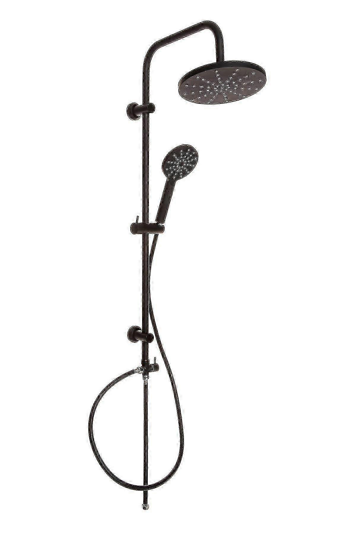 Large Sliding Rainfall Black Showerhead with Multi-Function for European Market