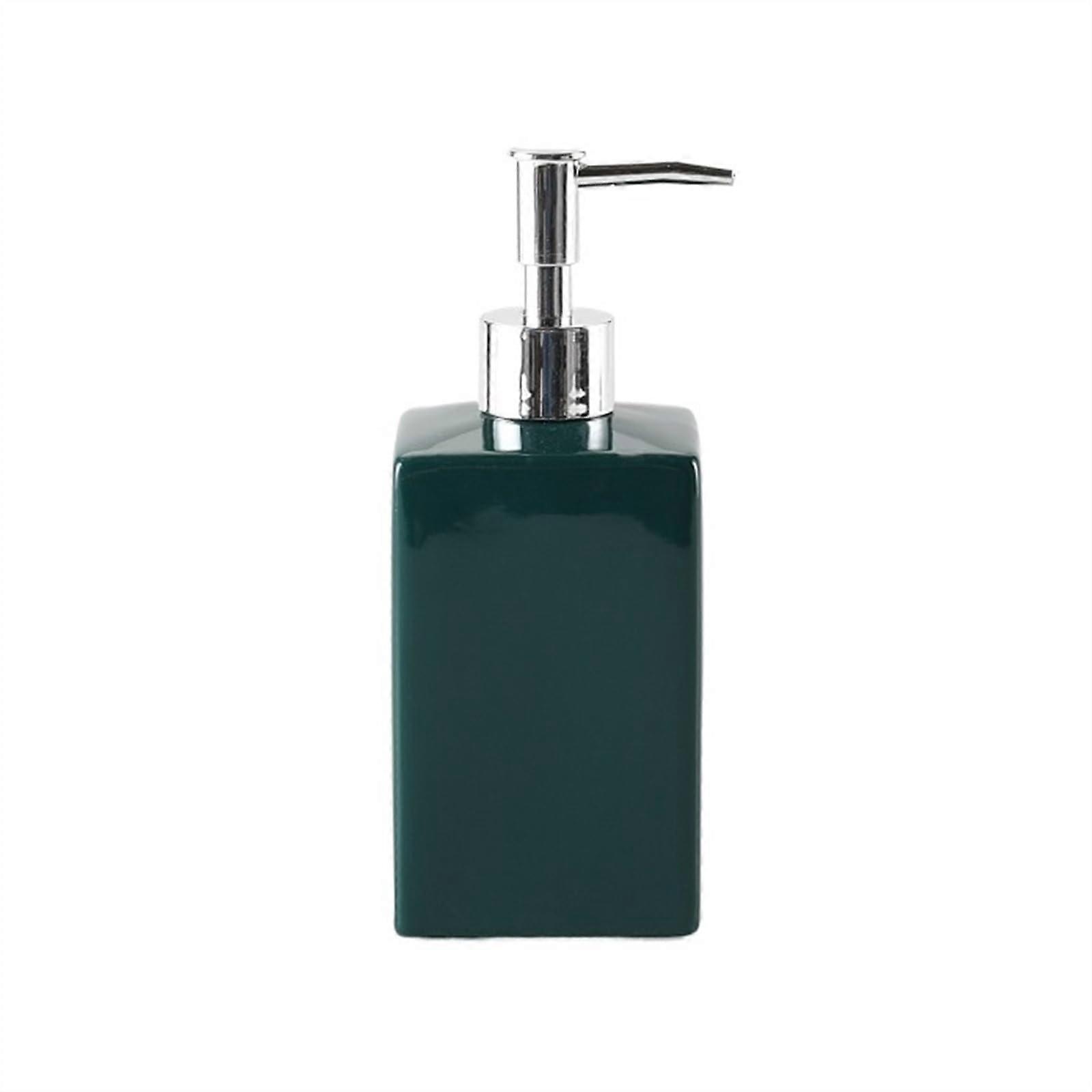 Ceramic Soap Dispenser Square Liquid Hand Soap Pump for Bathroom Kitchen Sink