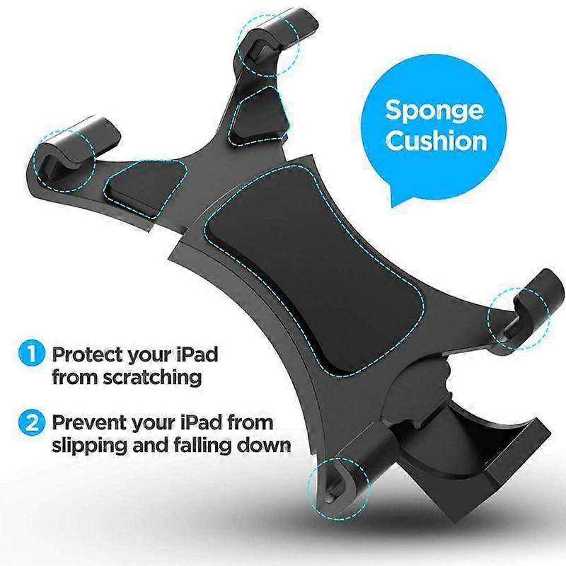 2 in 1 Phone & iPad Pro Tripod Mount Adapter, Adjustable Clamp for 7-10in Tablets compatible with iPad Air/Mini, MS Surface, More
