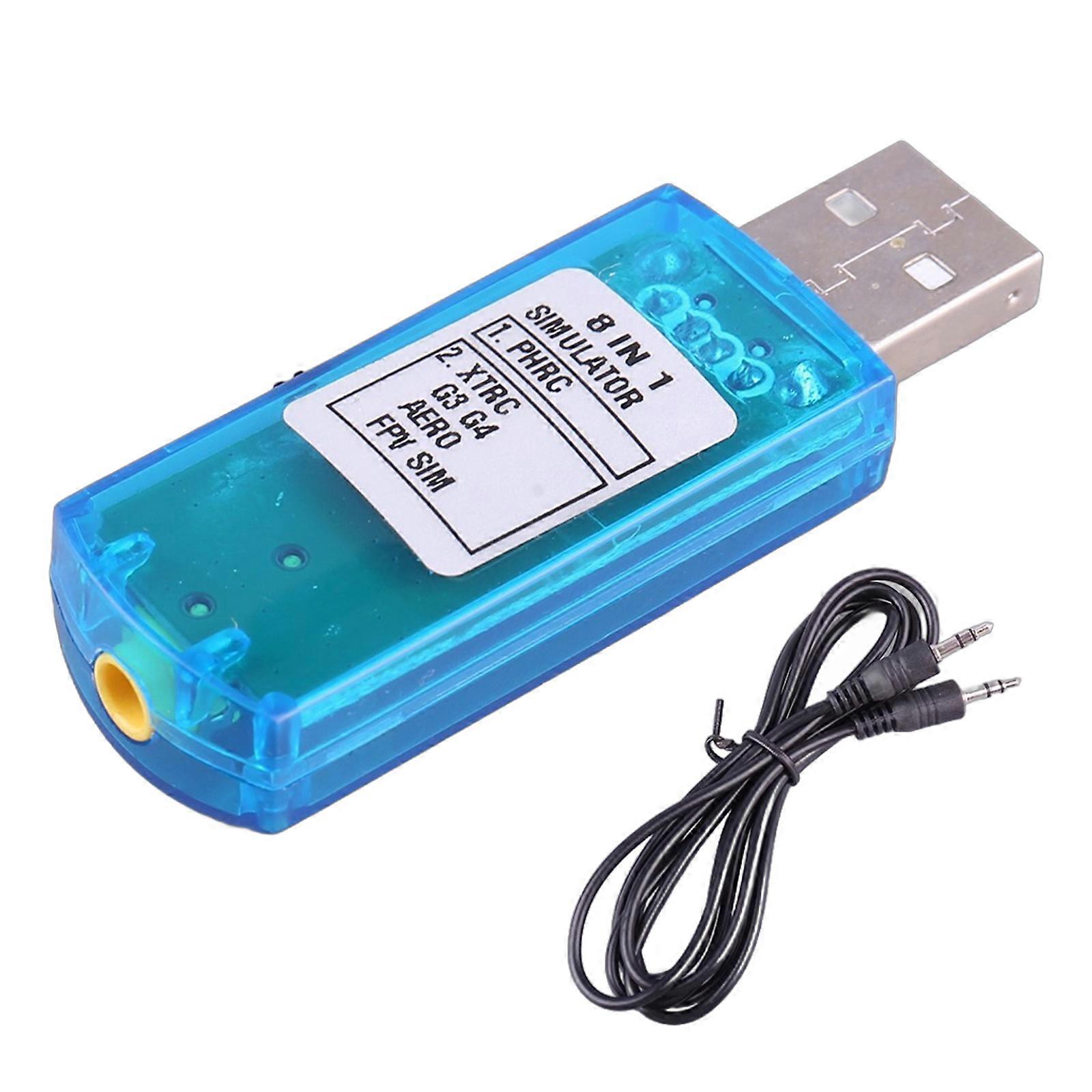 8 in 1 USB Flight Simulators FPVs Aircraft Helicopter Controllers with Cable for Learning & Practicing Flying Skill Multicolor