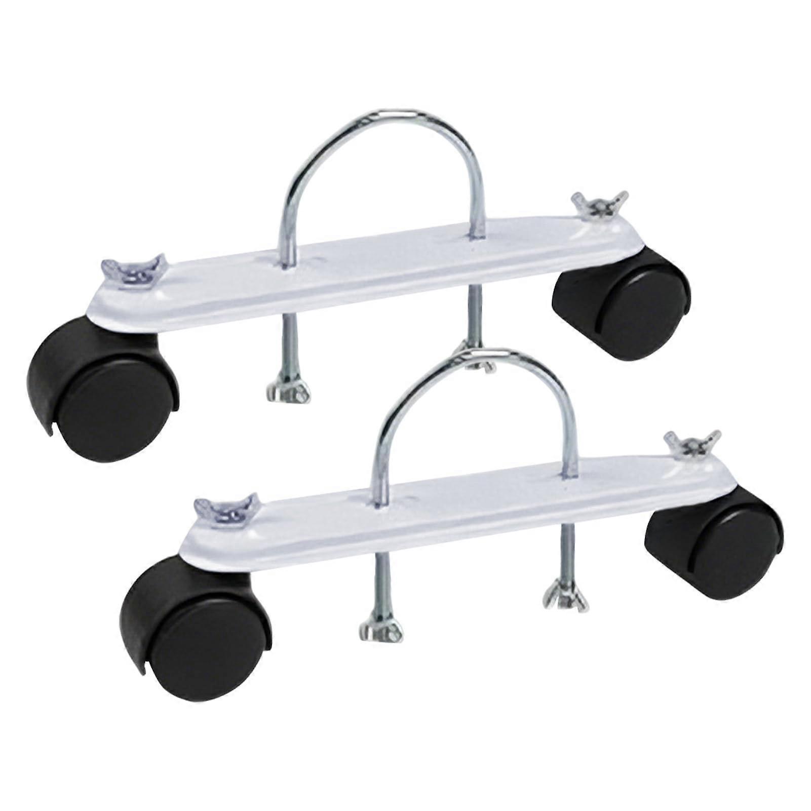 Mobile Pulley Bracket 2 Pack with 360° Rotating Steel Base for Electric Heater Stand and Appliance Use