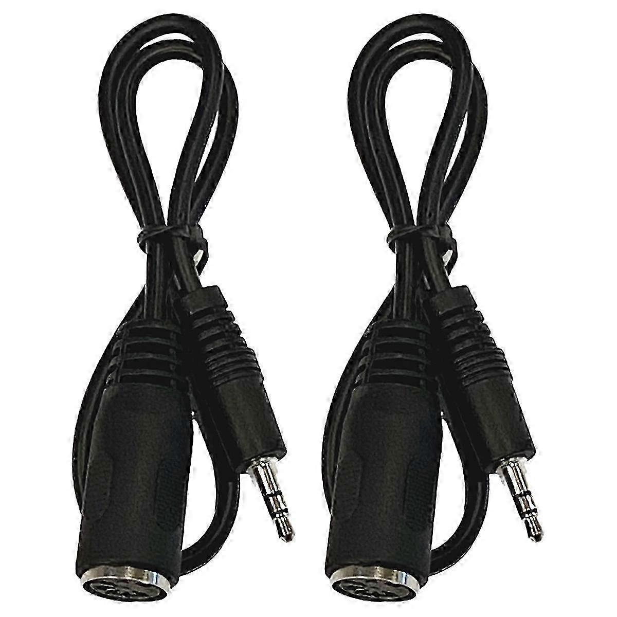 MIDI to 3.5mm Audio Cable Adapter Type-A 2 Pack 20 Inch for Studio Use