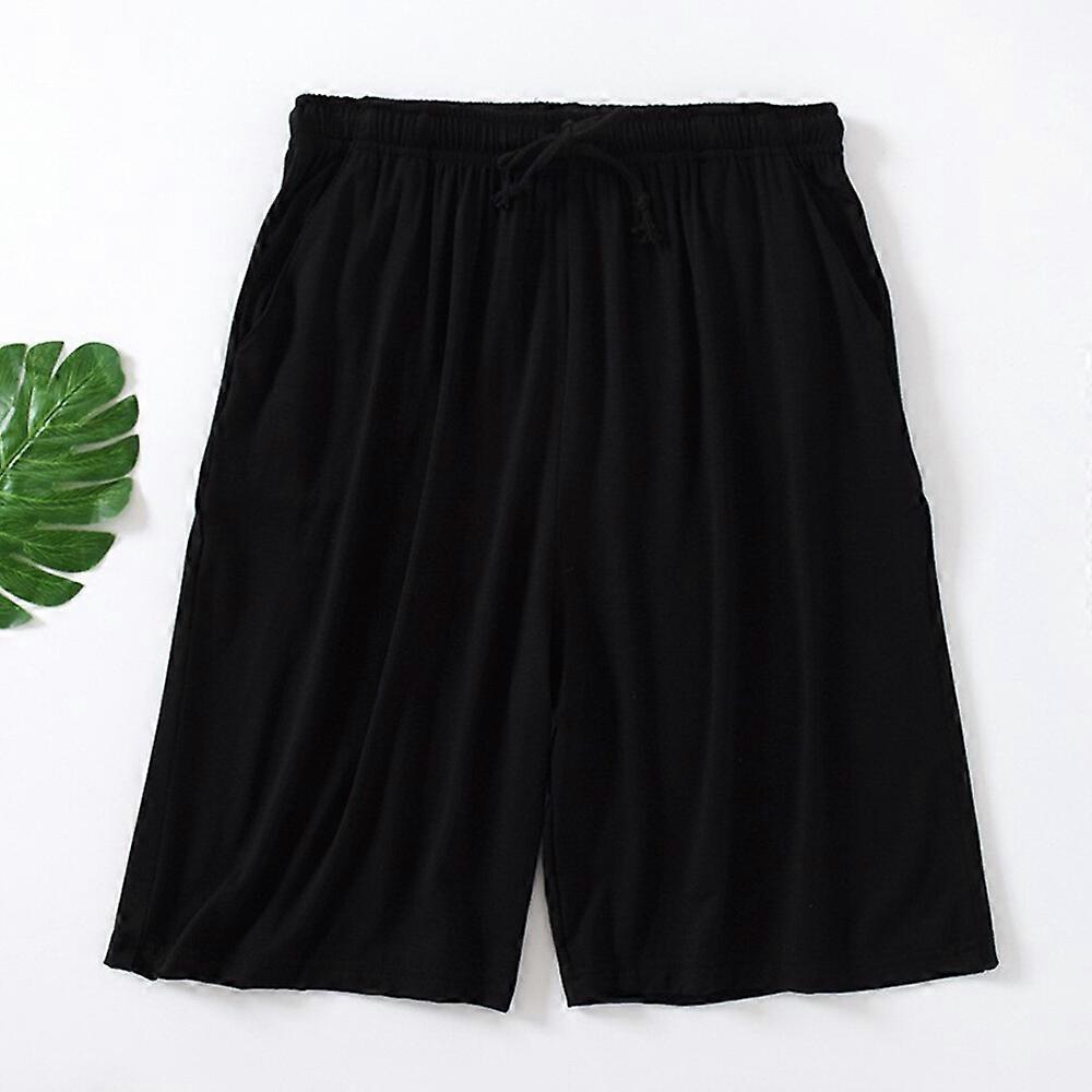 Men Soft Sleep Shorts Loose Lounge Shorts Sleep Pj Pant with Pockets Plus Size 