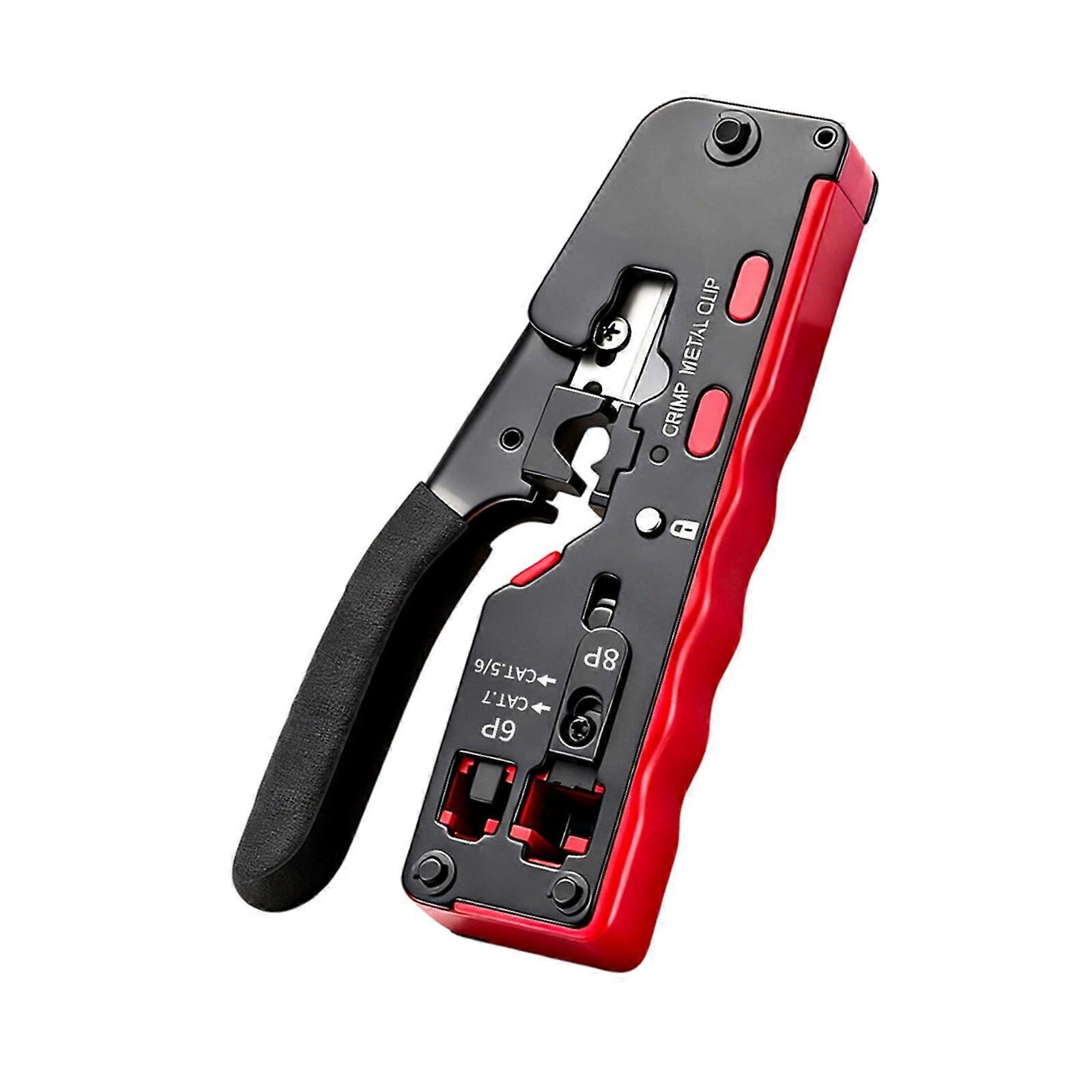 RJ45 Crimp Tool, Ethernet Crimping Tool Crimper Tool Ethernet Crimper For Cat5 Cat6 Cables With Ergonomic Handle Multicolor