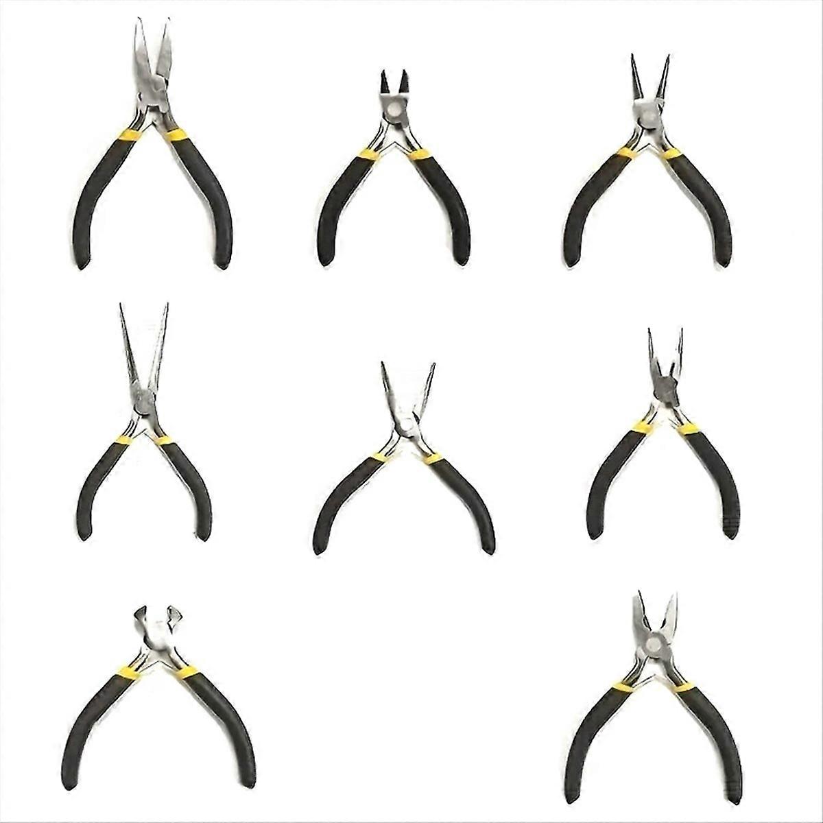 8PCS Mini Pliers Set Long Nose Wire End Cutting Cutter Tools