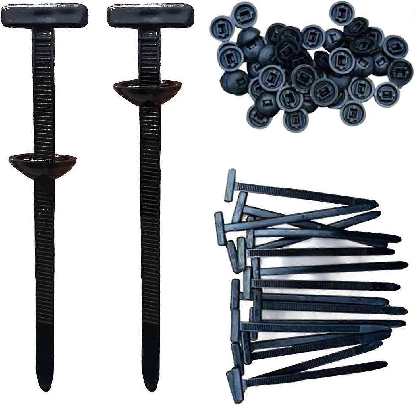 Zip Tie with Buckle for Cables, 100PCS Nylon Through Nail Organizer