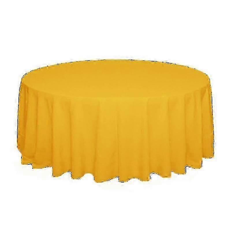 Solid color tablecloth for wedding round polyester durable table cover