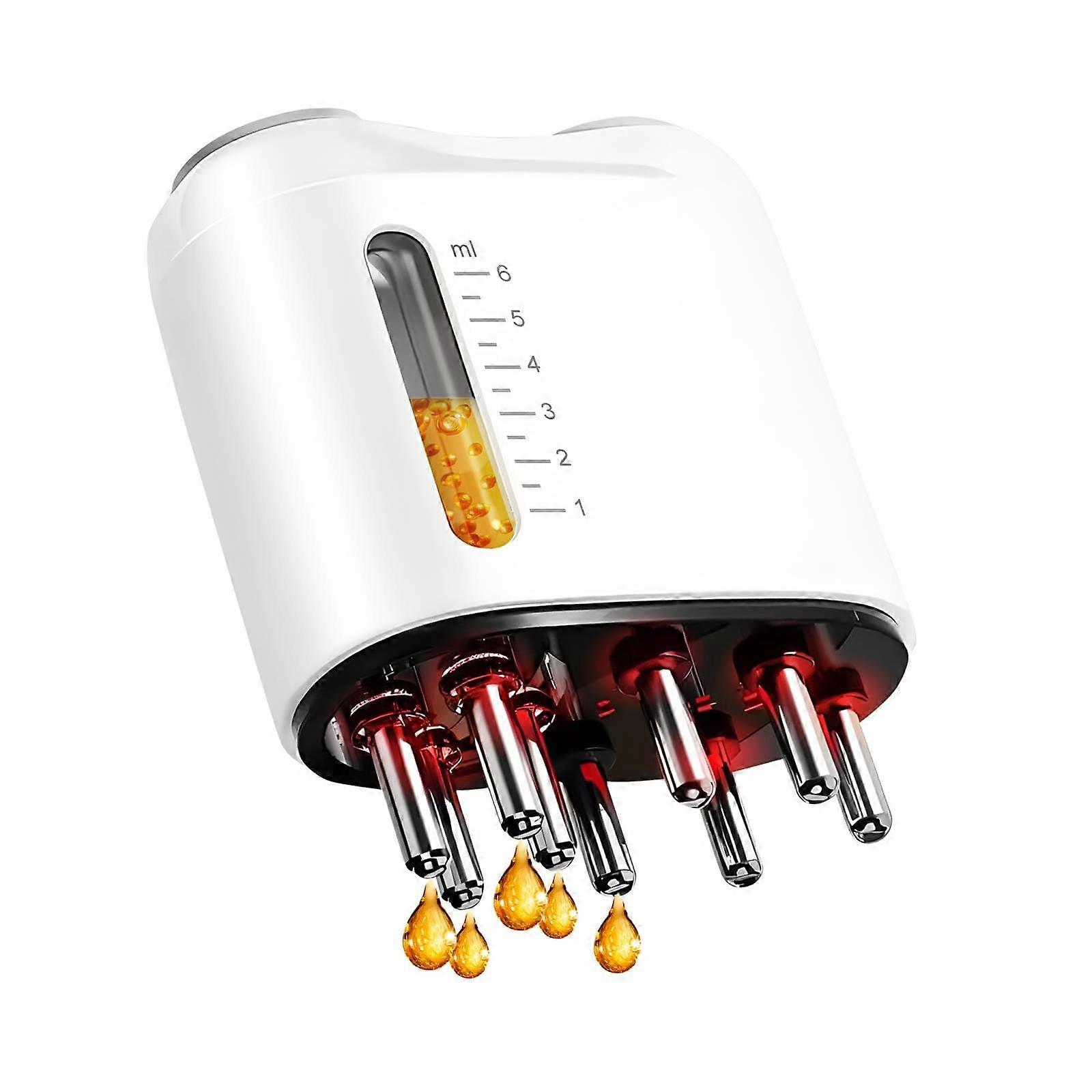 Electric Scalp Massager Comb with Hair Oil Applicator, 360° Kneading, Vibration, Waterproof