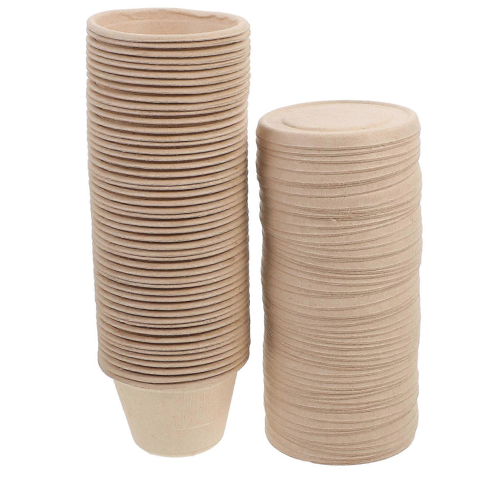 Pulp Condiment Cups for Takeout 50Pcs Sealed Sauce Containers