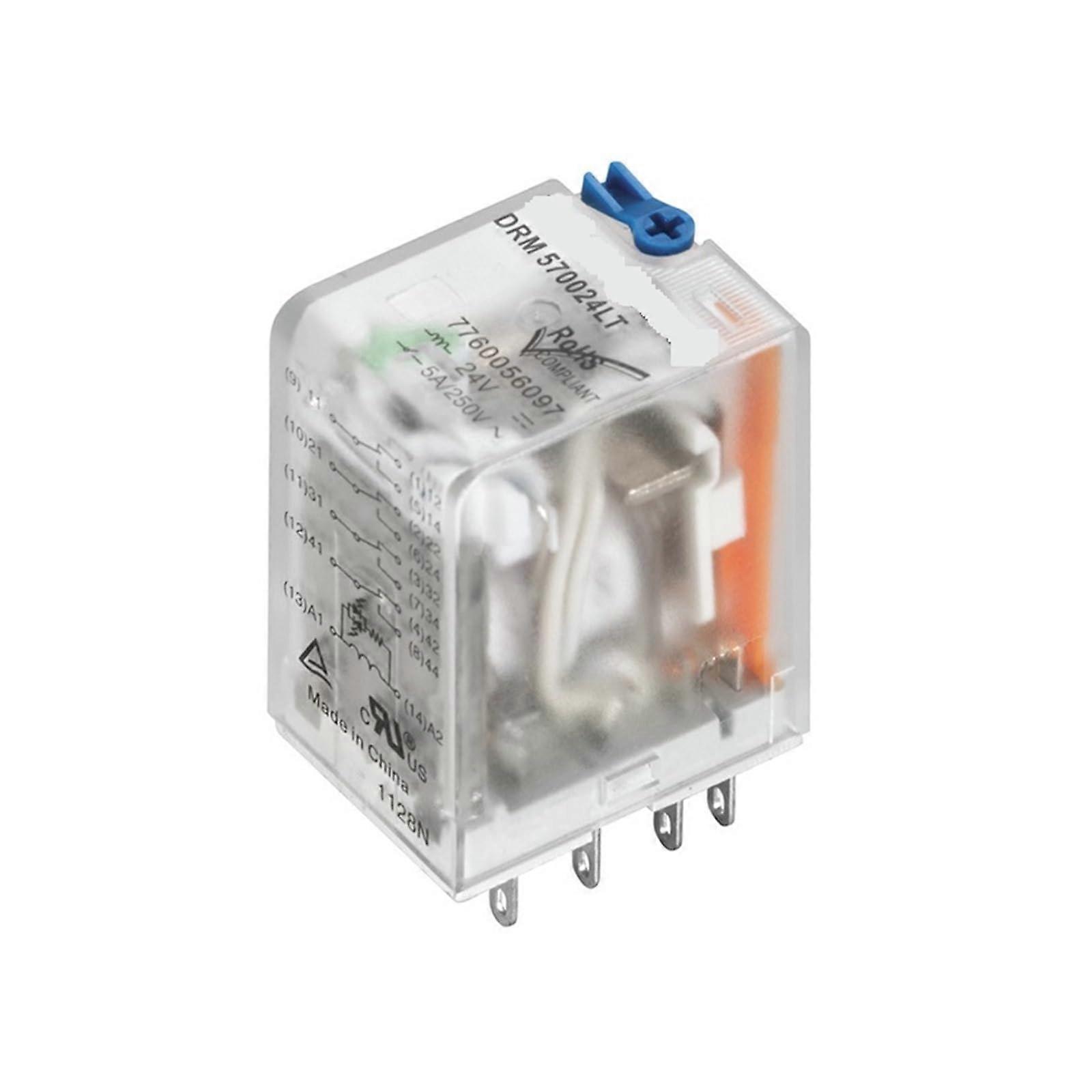 DRM Series Industrial Intermediate Relay with LED, 24V Control, Precise Circuit and Safety Isolation