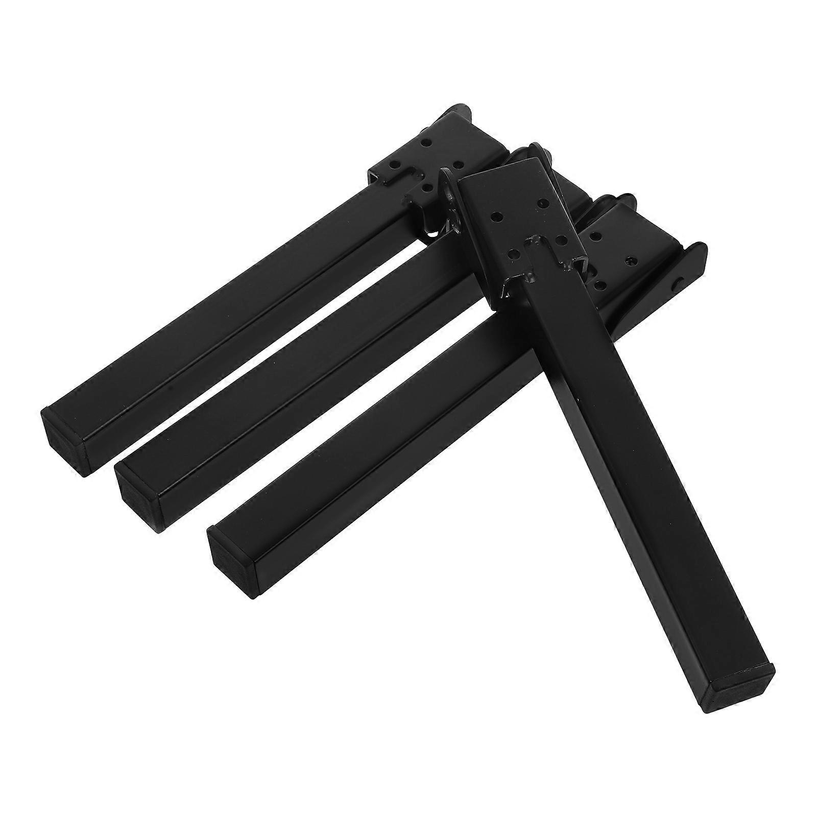 Heavy Duty Computer Table Legs Folding Desk Legs 4Pcs Iron Black