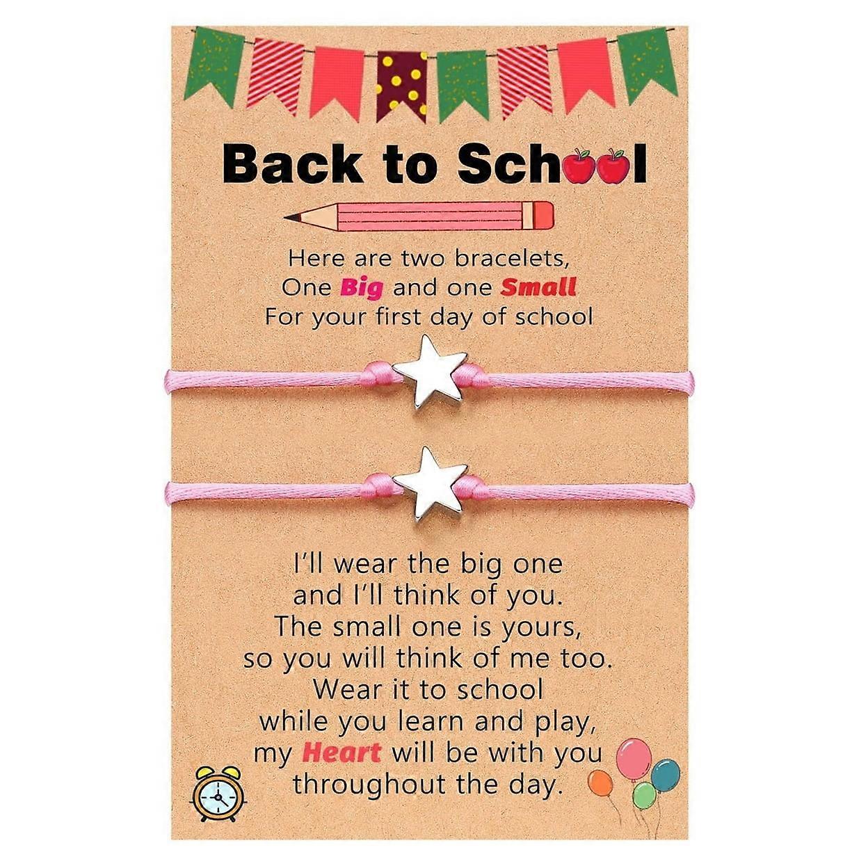 2 Pcs Star Bracelets Parent-child Back To School Gift