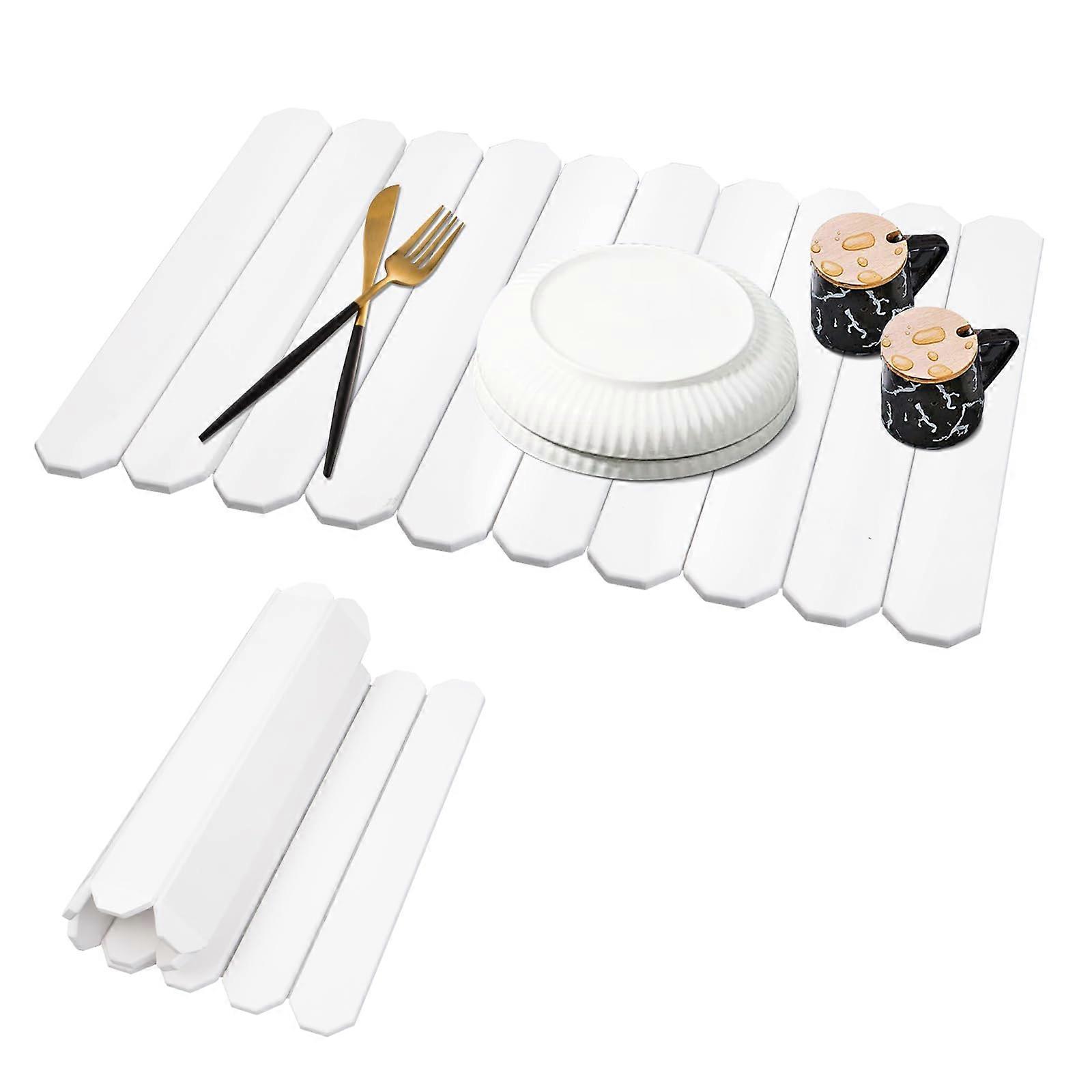 Large Stone Drying Mat 24x16 Inch Rapid Moisture Absorption Foldable Diatomaceous Earth for Kitchen Counter