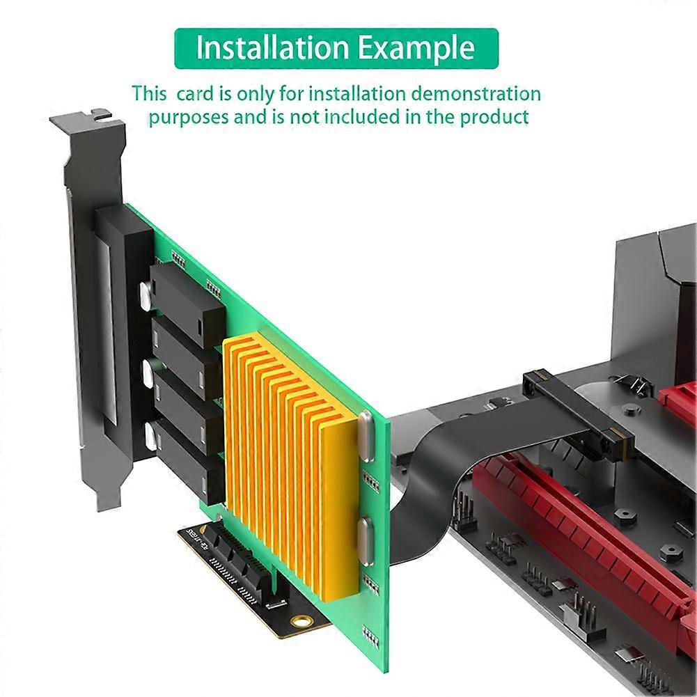 PCI-E PCI Express 5.0 1X Extension Cable ( Dual Vertical 90 Degree Direction)