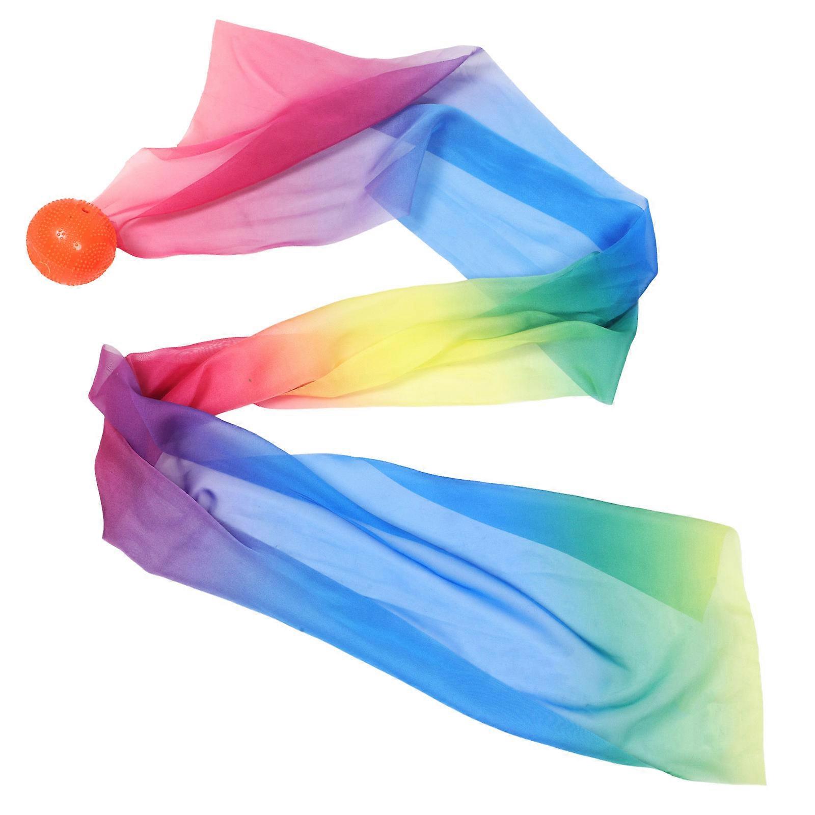 Fitness Ribbon Ball for Exercise Use with 5Pcs Soft Tai Chi Ribbon Balls