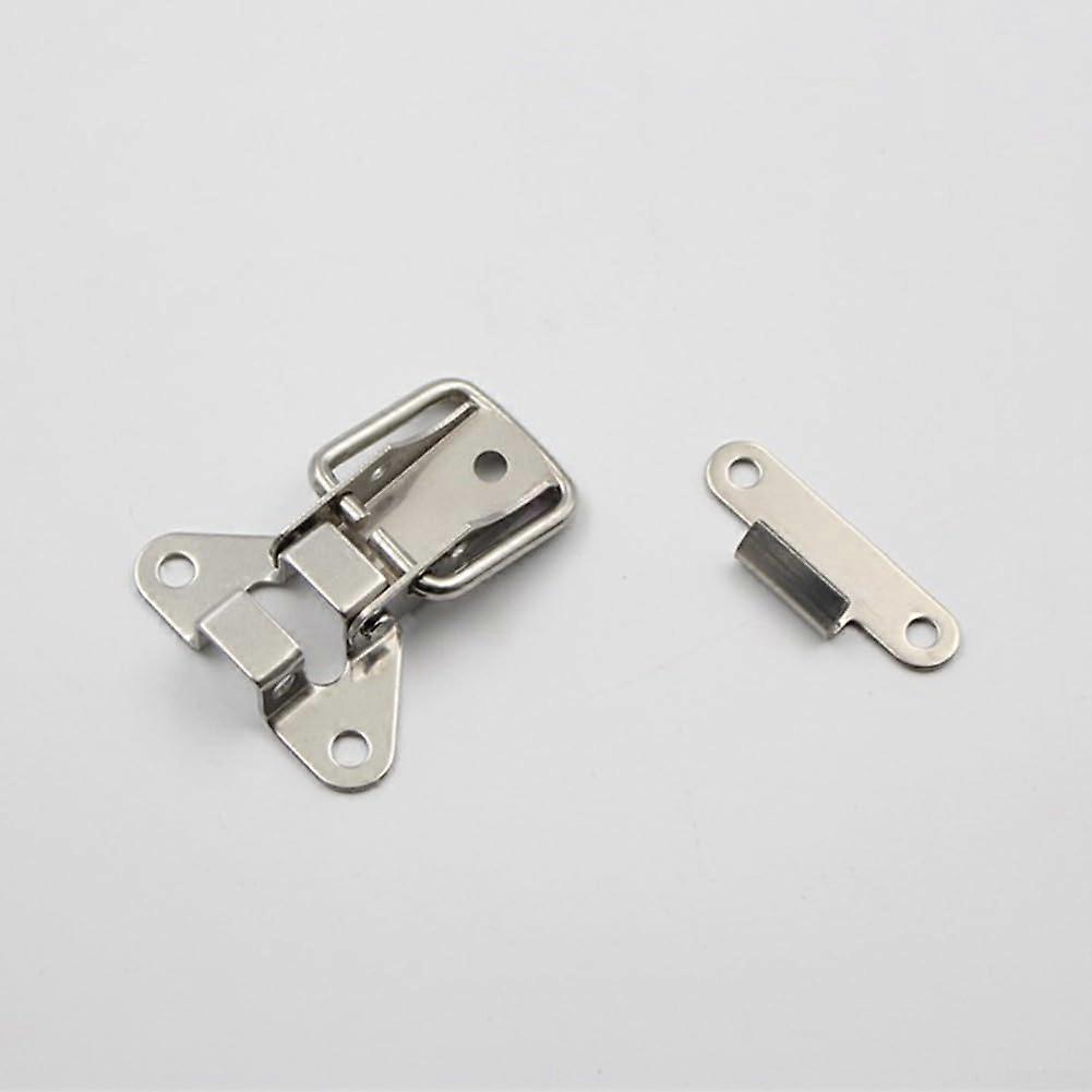 4Pcs Stainless Steel Spring Loaded Toggle Latch Clips for Toolboxes Cabinets and Doors, Silver Finish